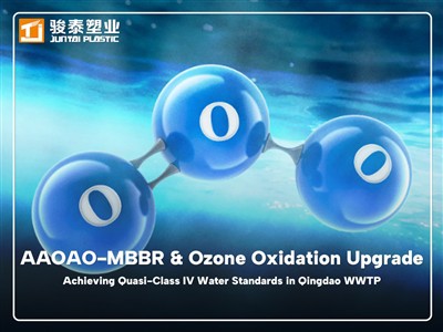 AAOAO-MBBR 및 오존 산화 업그레이드: 칭다오 WWTP에서 준-클래스 IV 수질 기준 달성